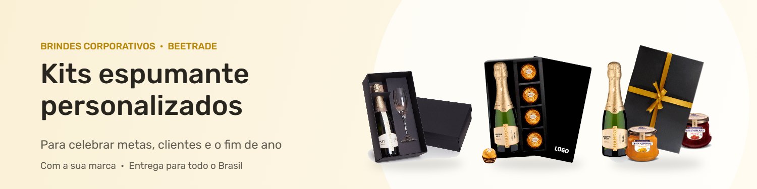 Kits espumante personalizados para presentes corporativos - Beetrade