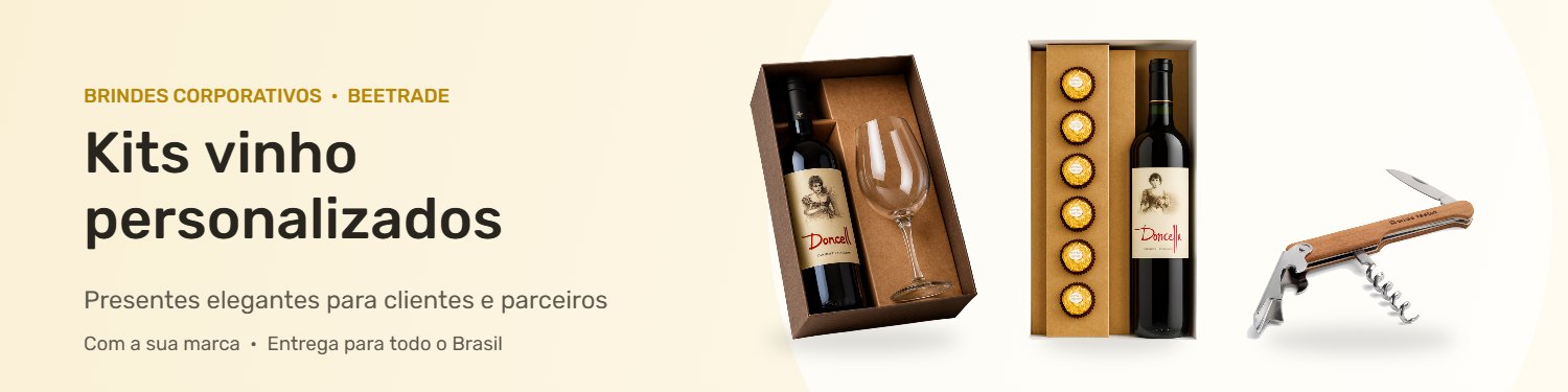 Kits vinho personalizados para presentes corporativos - Beetrade