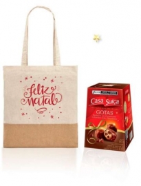 Kit Sacola De Natal Personalizada Com Chocottone BT14585