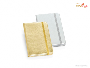 Caderneta Laminado Dourado A6 :: BT93787