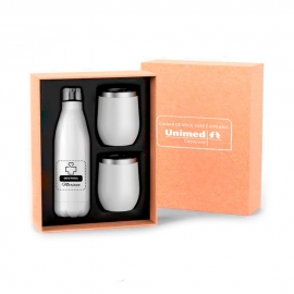 Kit Garrafa Térmica E Copos Térmicos