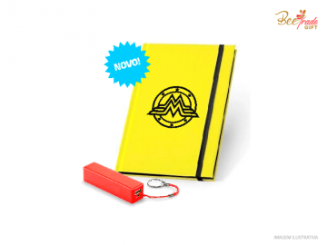 kit caderno com powerbank
