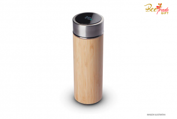 Garrafa Térmica Bambu com Termômetro digital - BT14783