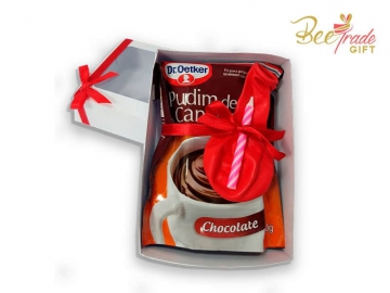 Kit Aniversário Pudim de Caneca com Bexiga :: BT12782