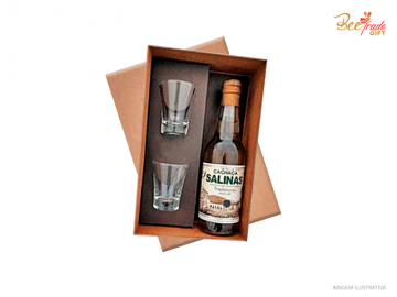 Kit Cachaça Salinas com copos de shot - BT4597