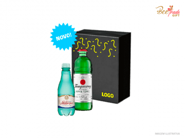 kit gin tônica tanqueray com água para presente