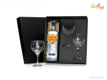kit gin gordons com e taças