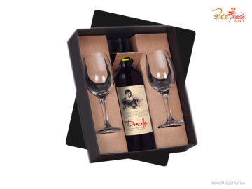 kit vinho chileno com taças