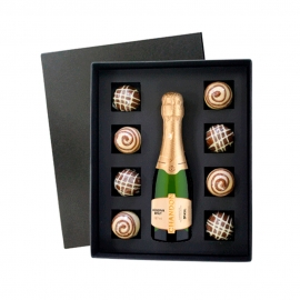 Kit Chandon E Trufas Decoradas para Brindes Natalinos