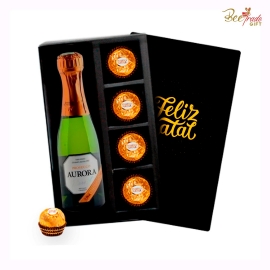 Kit Espumante Aurora Prosecco 187ML Com Bombons Ferrero Rocher BT4144