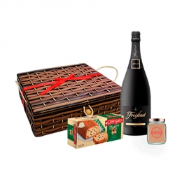 Kits espumantes- Cestas Corporativas Para Brindes de Natal Personalizados