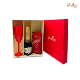 Kit Mini Chandon Com Taça E Chocolate Para Festas Corporativas De Fim De Ano