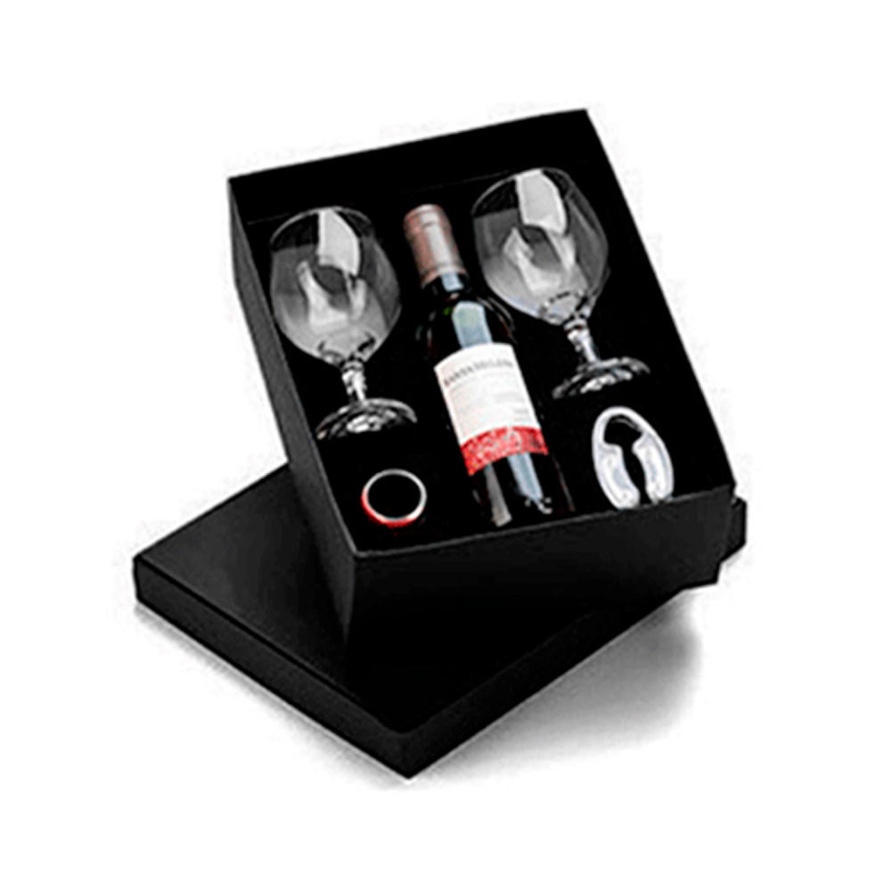 Imagem do produto kit Vinho Chileno 375ml com 2 Taças