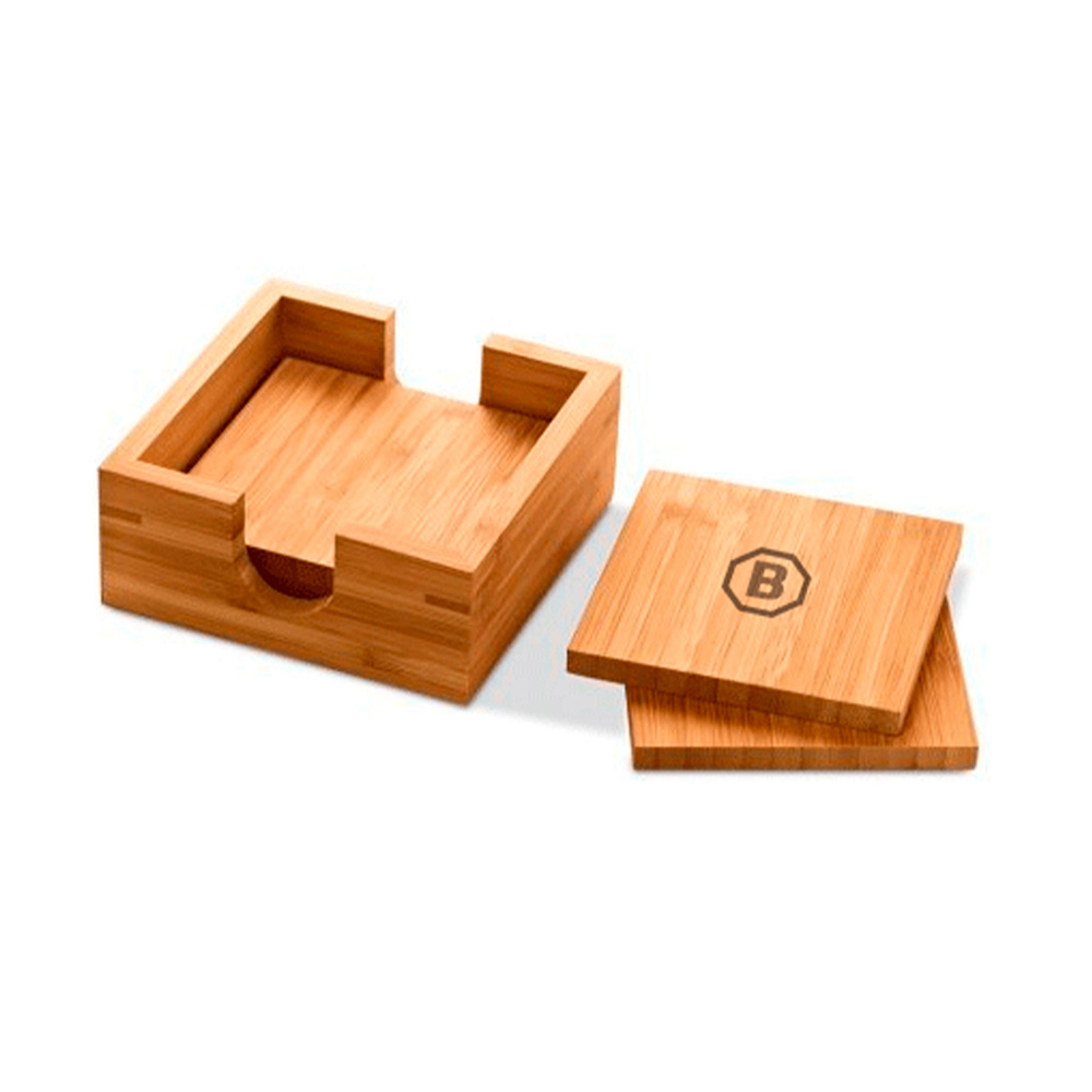 Miniatura de imagem do produto Kit 4 porta copos em bambu personalizado